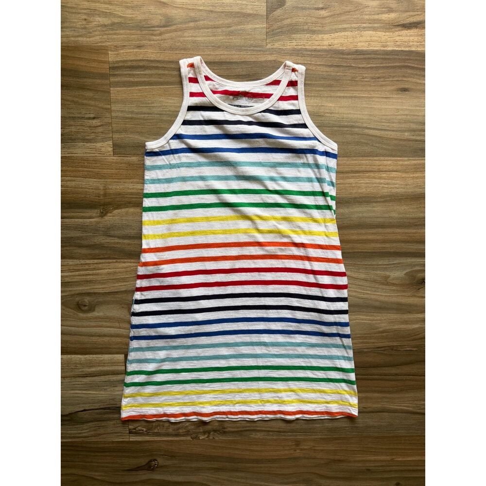 Primary Girls Rainbow Cotton Striped Tank Top Dress